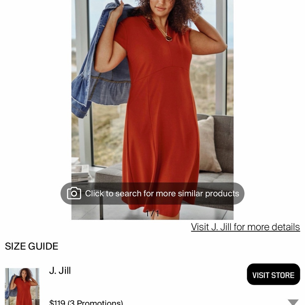 J. Jill Scoop V-Neck Maxi Dress in Deep Rust